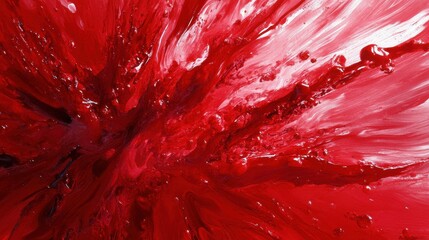 Vivid Scarlet Red Watercolor Splash Background
