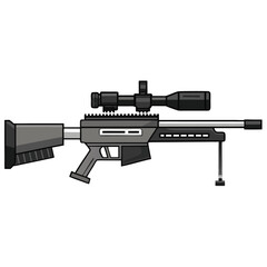 Obraz premium sniper vector image