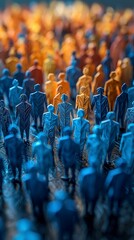 This dynamic image presents colorful paper figures in motion, capturing themes of diversity, unity, and social connection in an innovative and artistic visual representation.