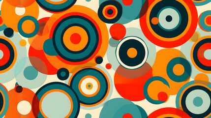 A vibrant pattern of overlapping circles in various colors for decorative purposes.