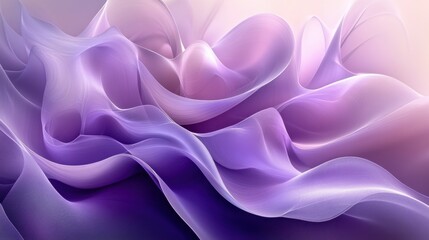 Obraz premium Luminous flowing shapes. Bright gradients in mint and deep purple. Flowing curves merging into abstract designs.