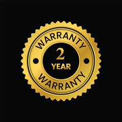 Naklejka premium warranty icon design golden color