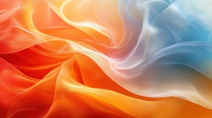 Obraz premium Luminous flowing shapes. Bright gradients in amber and aquamarine. Playful curves merging into abstract designs.