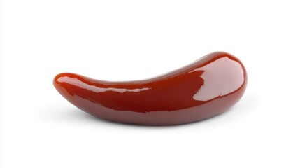 Glossy Red Chili Pepper Isolated on White Background