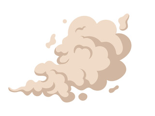 Smoke, dust and gas cloud after explosion, fog puff, vapor curves, smoky of intense exhausts