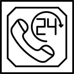 24 hour Customer Service Icon