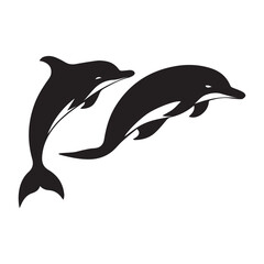 Fototapeta premium dolphin isolated on white background