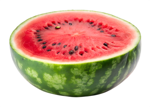 tow half watermelon on a isolated on transparent background png