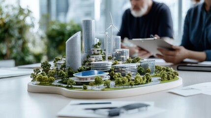 Building tomorrow woody's futuristic smart city model urban space miniature showcase innovative design perspective sustainability