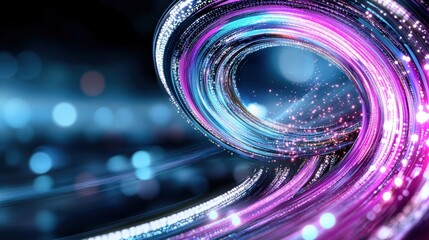 Futuristic energy wave digital realm graphic visualization neon environment dynamic perspective innovative concept