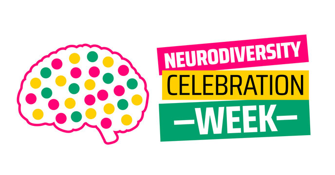 Neurodiversity Celebration Week background banner or poster design template. observed every year in March. Holiday concept. Use to any Template, card, poster, placard, template.