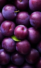 Plums background. Fresh Plums as background