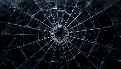 Fototapeta premium spider web with dew drops