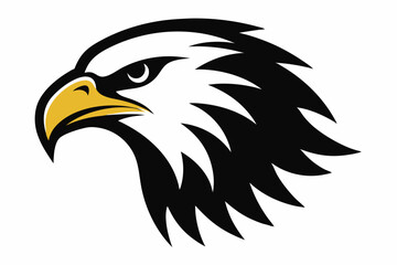 Obraz premium eagle head icon, side view eagle logo, bird profile emblem