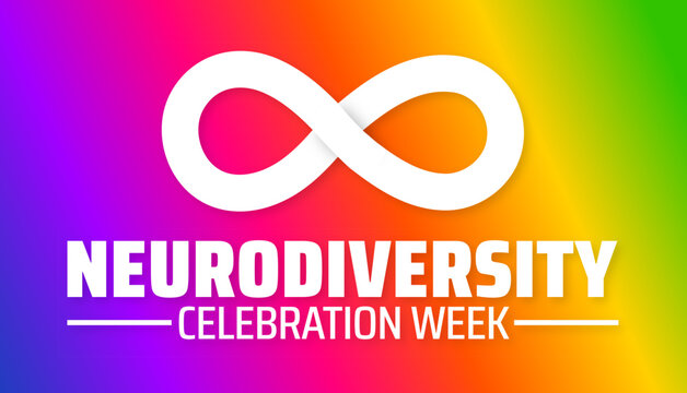 Neurodiversity Celebration Week background banner or poster design template. observed every year in March. Holiday concept. Use to any Template, card, poster, placard, template.