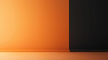 Soft Smooth Gradient Background Transitioning from Warm Orange to Deep Moody Black Tones   A Minimalist Contemporary Color Design Perfect for Digital Wallpapers Websites or Branding Needs