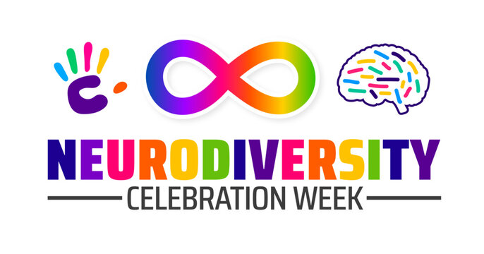 Neurodiversity Celebration Week background banner or poster design template. observed every year in March. Holiday concept. Use to any Template, card, poster, placard, template.