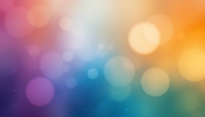 Naklejka premium Vibrant Multicolored Bokeh Lights with Soft Abstract Blurred Background