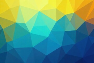 Fototapeta premium Abstract blue yellow gradient geometric shapes background, illustration, background, presentation