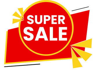 Red And Yellow Sale Label