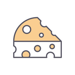 Cheese vector icon stock ilustration