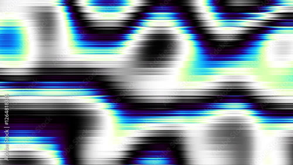 Poster Liquid psychedelic pattern of curved lines. Looping Motion. Moving liquid pattern with curved lines. Spots and curved lines move in