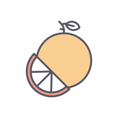 Orange vector icon stock ilustration