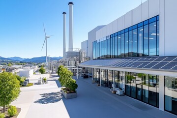 Harnessing solar energy woody sustainable factory urban location industrial facility clean environment innovative approach