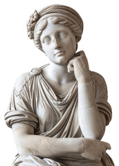 Obraz premium PNG Elegant marble statue of woman