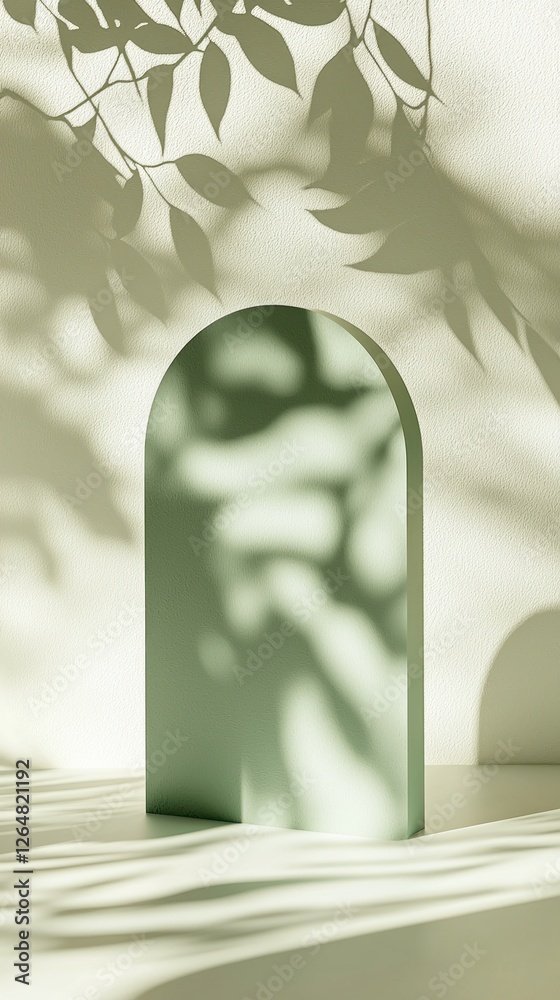 Poster this captivating arrangement features a mint-green object positioned elegantly against a textured wa
