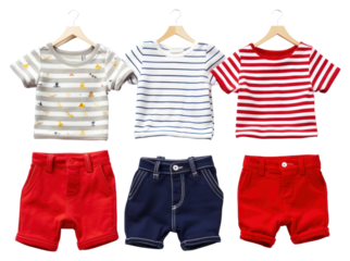 PNG Kids clothes t-shirt fashion shorts.