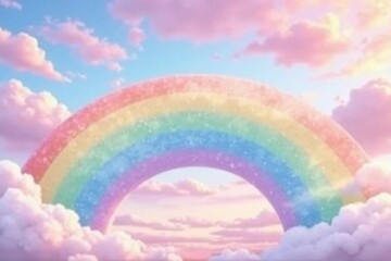 rainbow and clouds