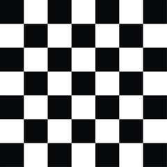 Fototapeta premium Black and white checkered pattern. Chess pattern. Black and white squared background. Vector illustration. 