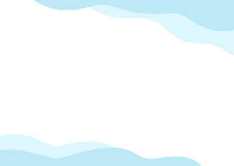 波模様の水彩背景・フレーム