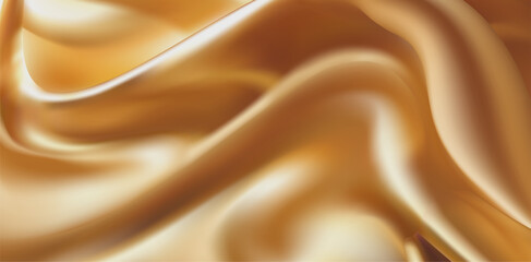 Fototapeta premium Gold color Curtain Opening Isolated Celebration Event Backdrop. Wallpaper Vector Iridescent Gold color gradient. Holographic foil. Abstract background. Creative neon template for banner