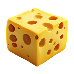 Fototapeta premium Golden Cheese Block - A Delicious and Nutritious Treat