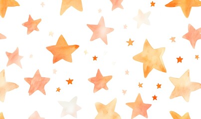 Obraz premium seamless pattern of orange wedges and stars, Generative AI