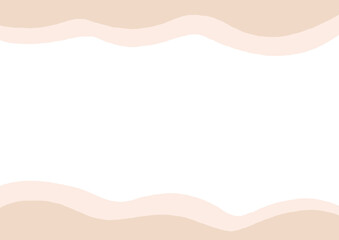 波模様の水彩背景・フレーム