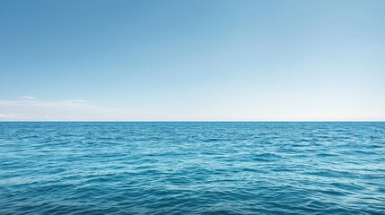 Obraz premium Calm Blue Ocean Under Clear Sky