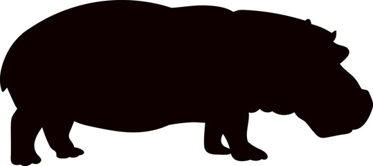 tiger jumping on white background silhouette vector