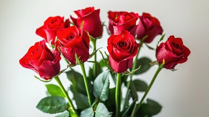 A Bouquet of Crimson Roses: Elegance and Passion