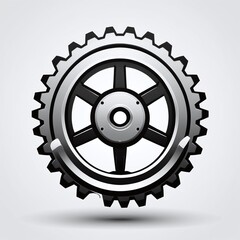 Gear wheel icon. Customization of a gear wheel isolated on white background. Gear wheel sign concept.