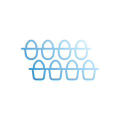 Egg Carton vector icon stock ilustration