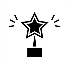 Winner icon set. Containing victory, success, prize, celebration, podium, win money, finish line and trophy icons. Solid icon collection. Vector illustration.