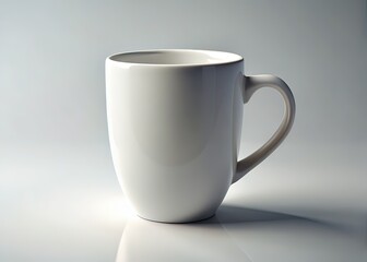 Aerial View White Ceramic Mug, Smooth Surface, Shadow