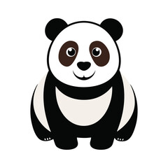 Naklejka premium panda bear with a white background