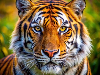 Obraz premium AI Tiger Head, High Depth of Field, Majestic Portrait