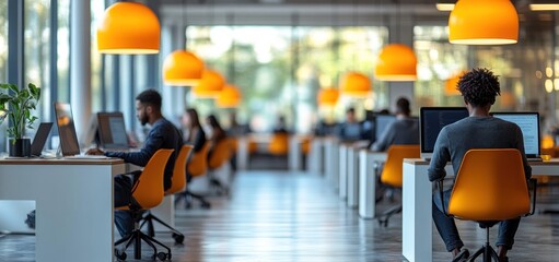 Modern Office Workspace: Collaborative Productivity and Innovation