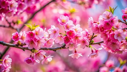 Naklejka premium Beautiful Sakura Blossoms in Kamakura, Japan - AI Fashion Photography