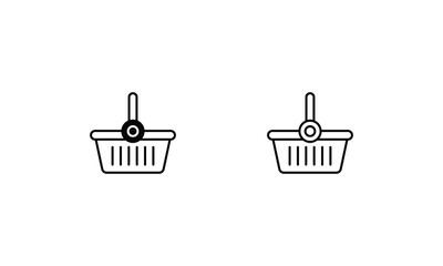 Shopping Basket icons set stock illustration